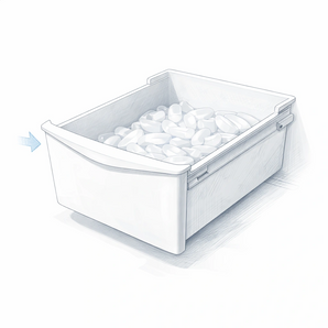 Removable Ice Storage Bin